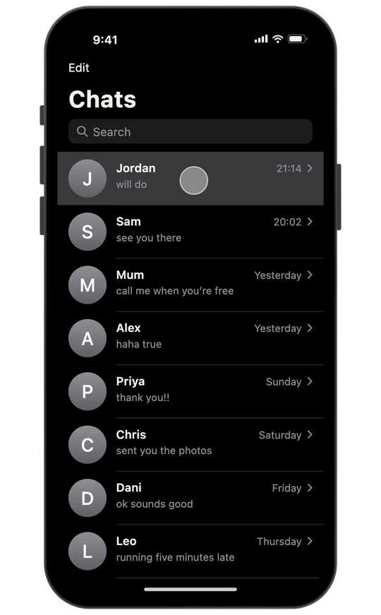 Open the chat with the person
