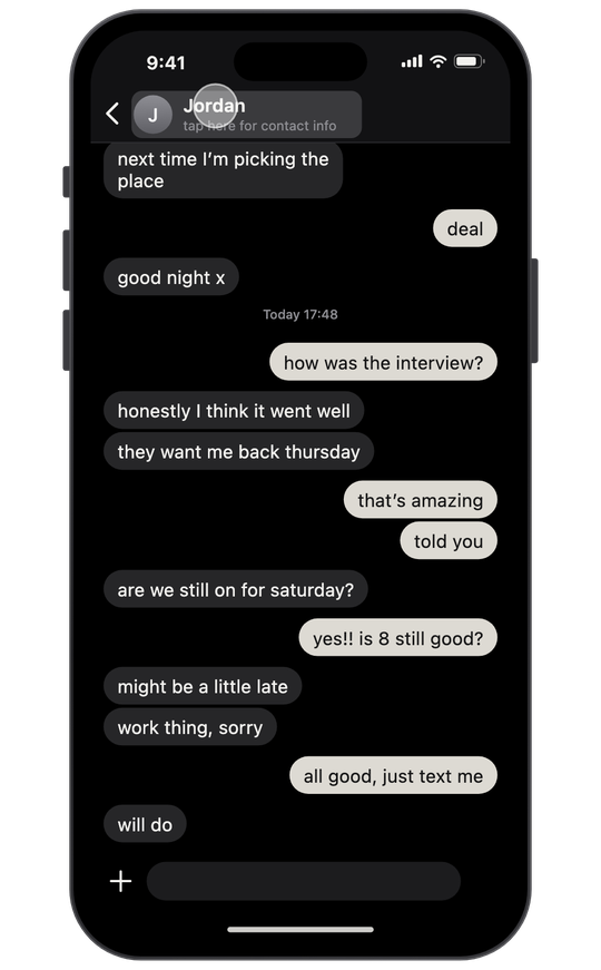 Tap their name at the top of the chat